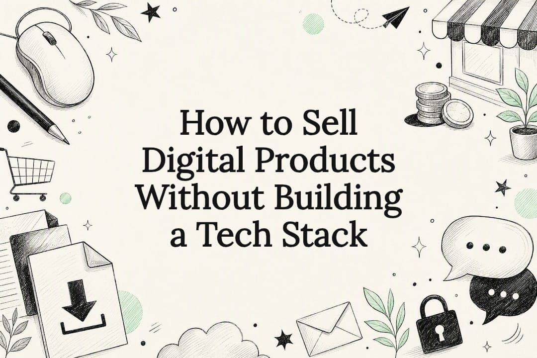 How to Sell Digital Products Without Building a Tech Stack
