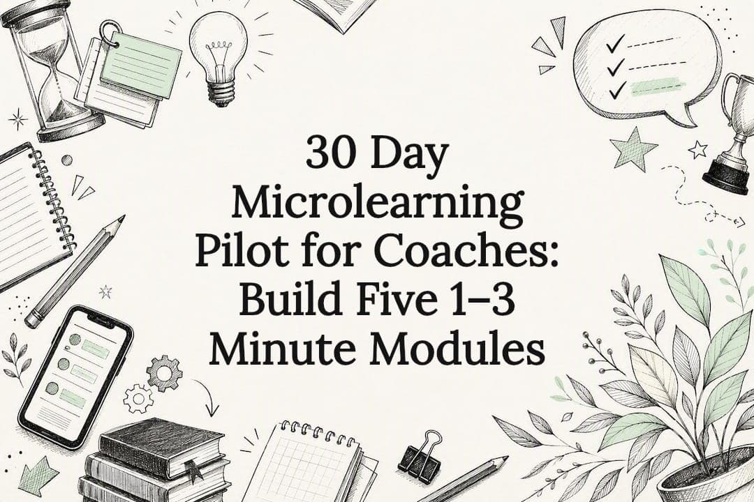 30 Day Microlearning Pilot for Coaches: Build Five 1–3 Minute Modules
