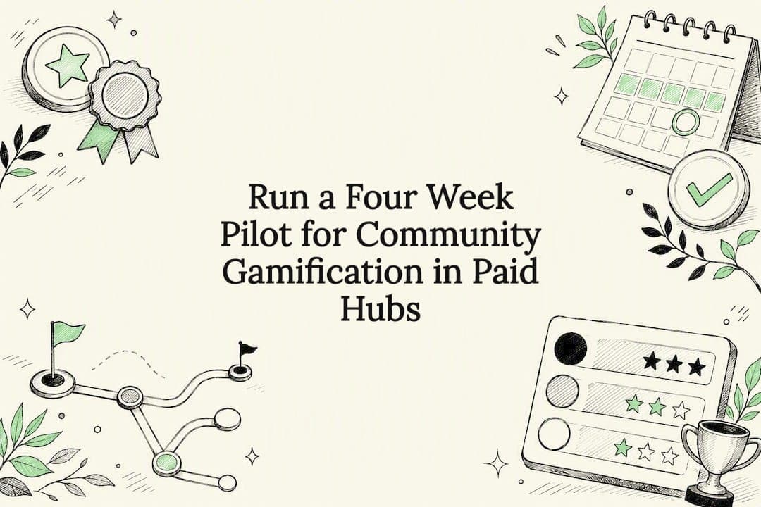 Run a Four Week Pilot for Community Gamification in Paid Hubs