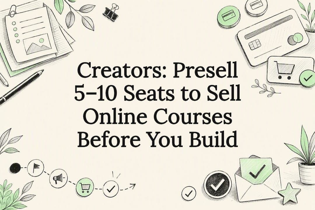 Creators: Presell 5–10 Seats to Sell Online Courses Before You Build